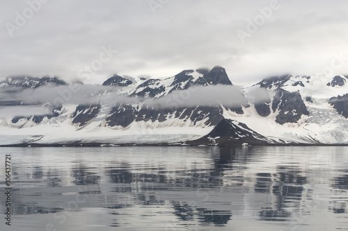 View from Forlandsundet, Svalbard, Arctic.