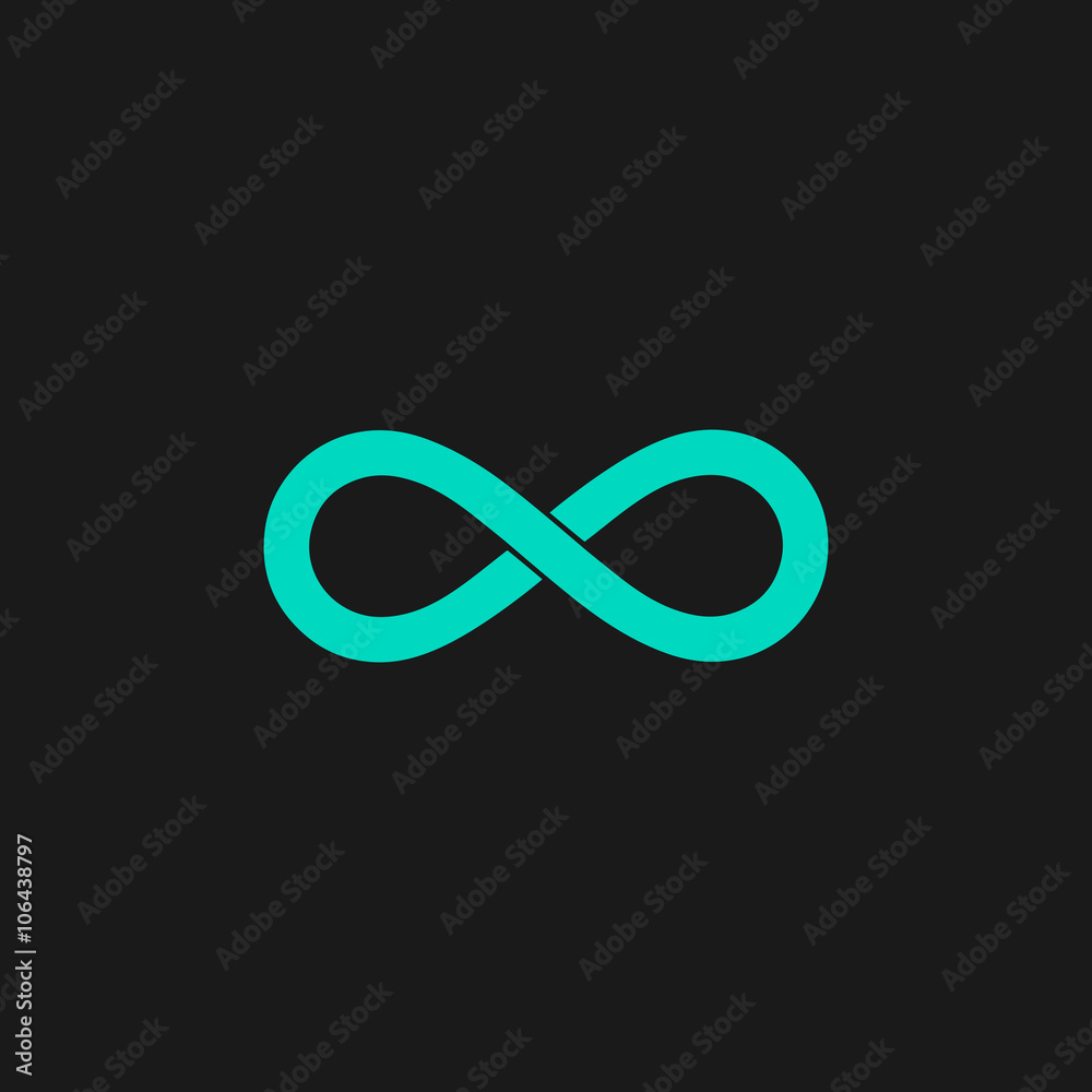infinity sign vector icon