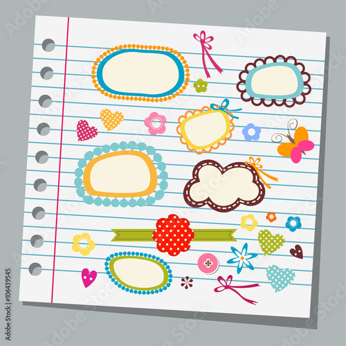notebook paper child drawings