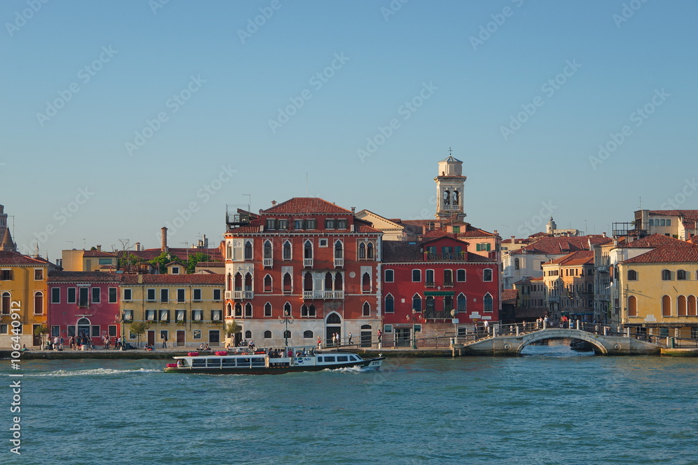 Fototapeta premium Early evening with sunset at amazing Venice, Italy, summer time