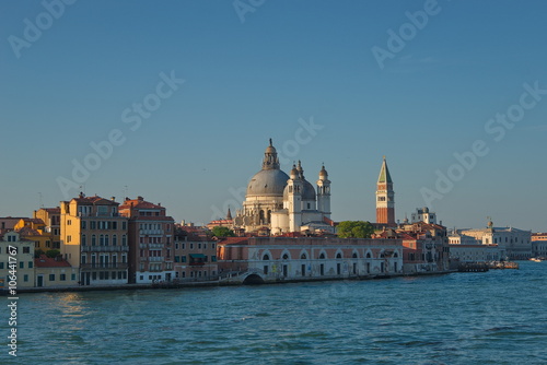 Early evening with sunset at amazing Venice  Italy  summer time