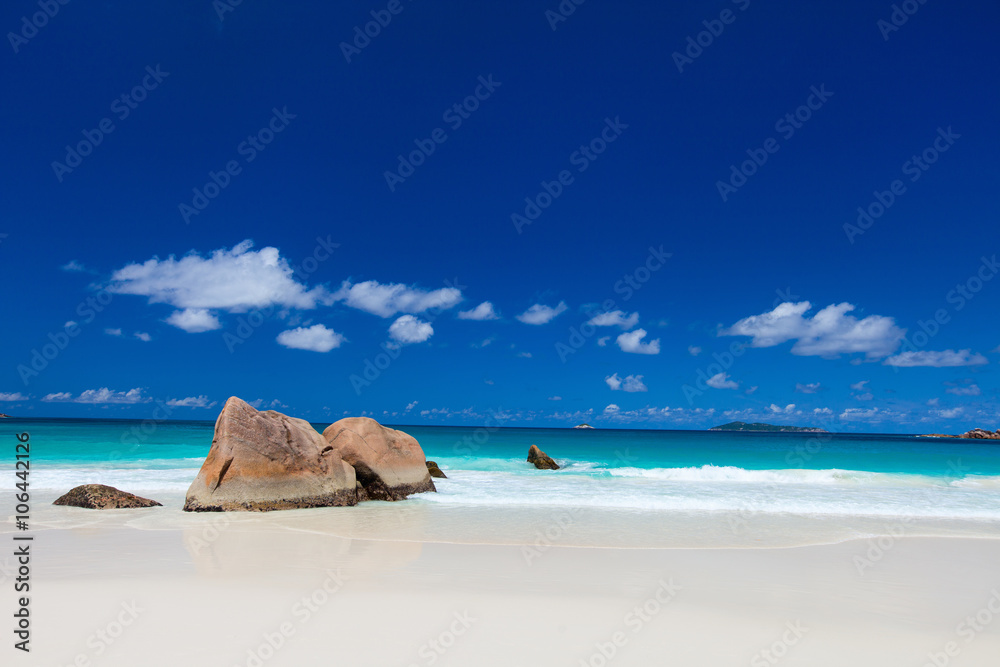 Stunning tropical beach at Seychelles Stunning tropical beach at Seychelles