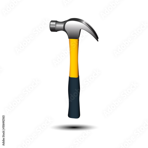 Hammer isolated on white ba...