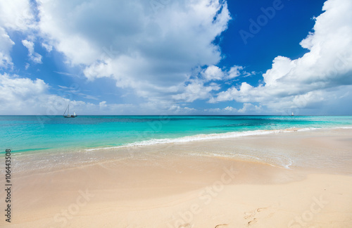 Idyllic beach at Caribbean