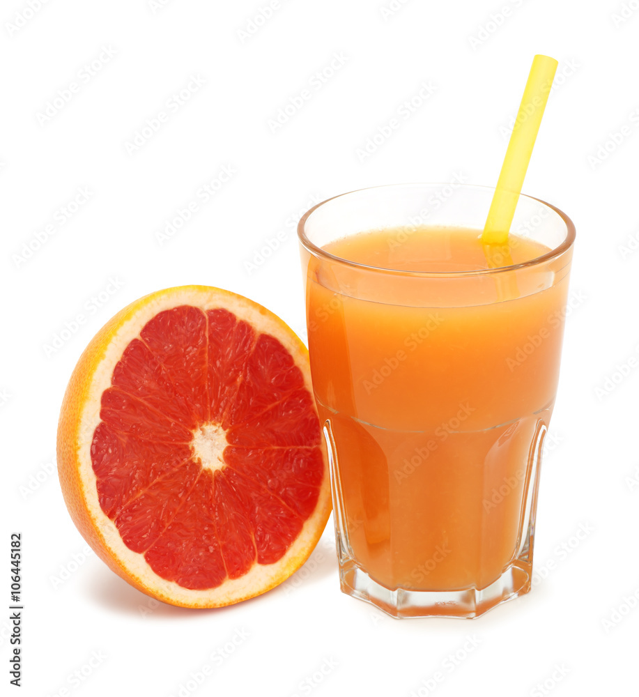 glass of freshly pressed grapefruit juice isolated glass of freshly pressed grapefruit juice isolated