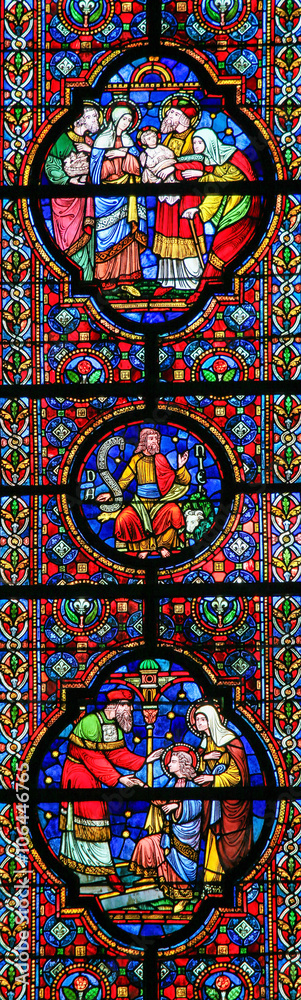 Stained Glass in the Notre Dame in Dinant