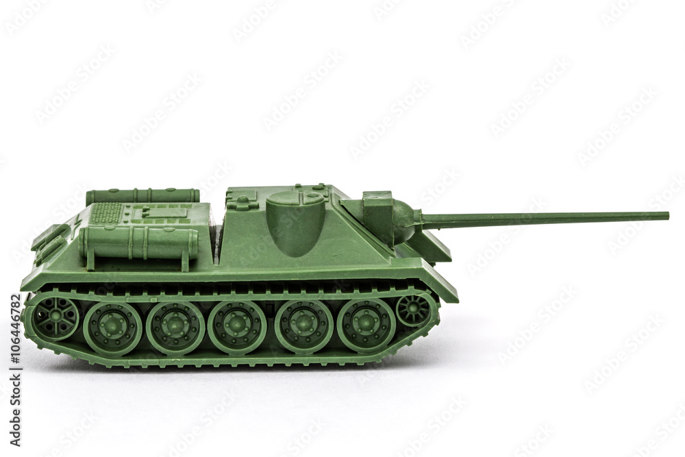 The toy tank, isolate on white background