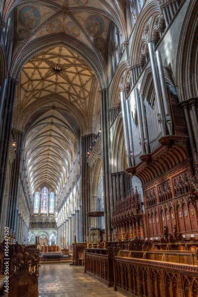 Salisbury Cathedral Organs Nave HDR photography