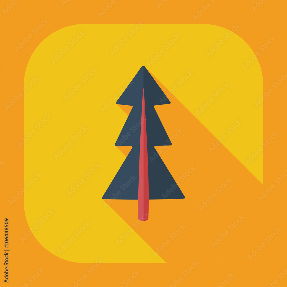 Flat modern design with shadow icons pine Flat modern design with shadow icons pine