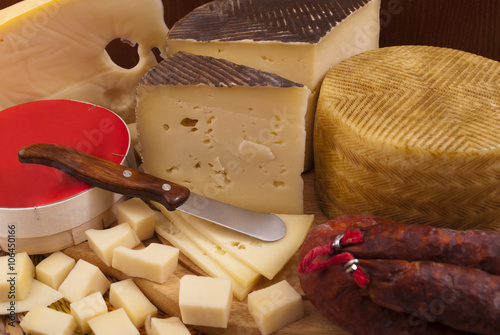 Cheese and sausage photo