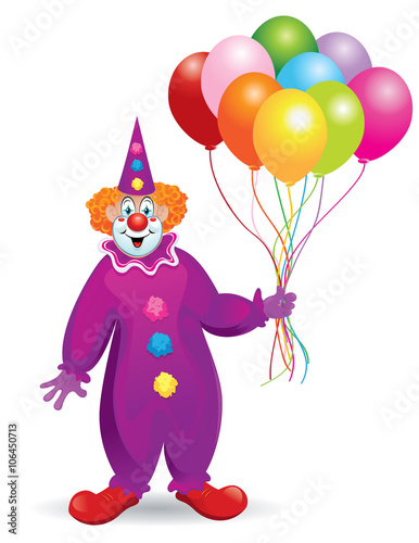 Clown with Balloons