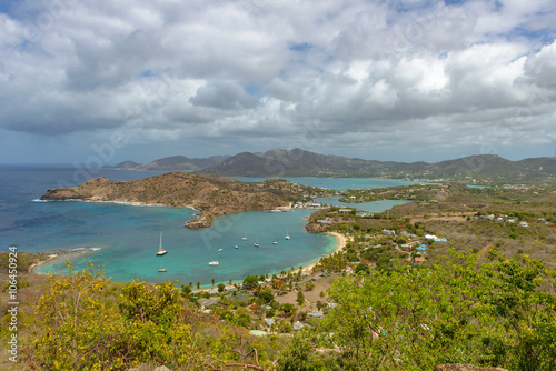 View of English Harbor in Antigua from Shirley Heights photo