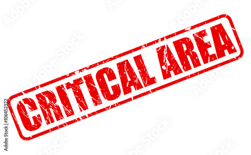 CRITICAL AREA RED STAMP TEXT photo