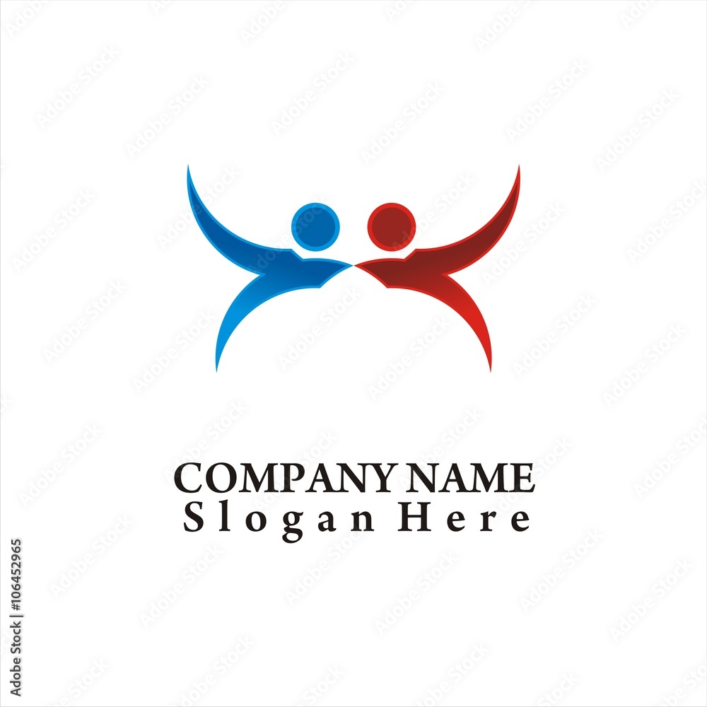 Obraz premium The Synergy Icon Logo Template