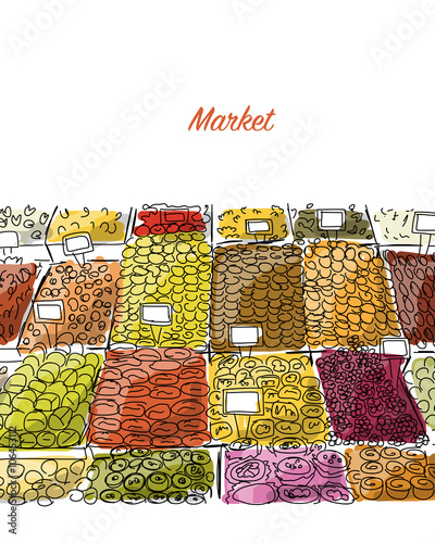 Oriental bazaar, sketch for your design