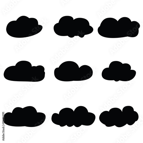 Vector cloud icons set
