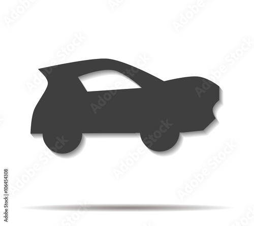 car double shadow icon vector