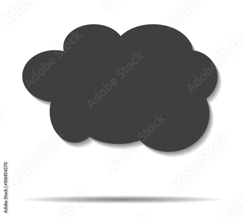 cloud double shadow icon vector