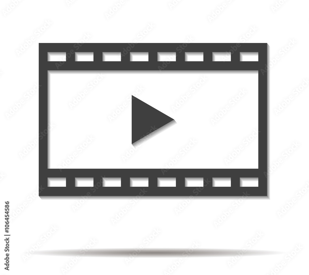 film double shadow icon vector film double shadow icon vector