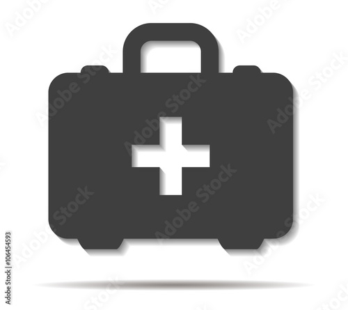 first aid double shadow icon vector