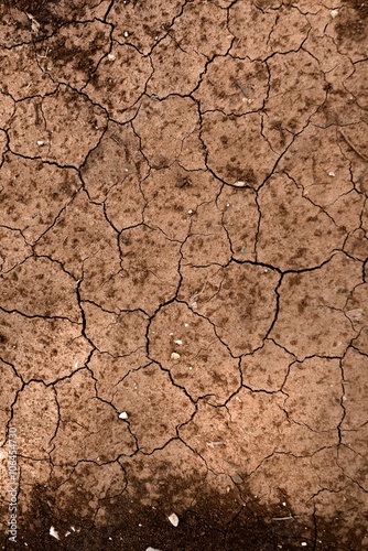 Dry soil closeup