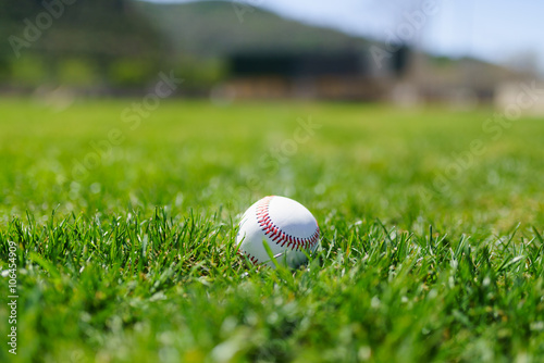 Baseball at a baseball field in California mountains