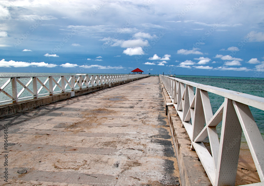 white pier of guam island