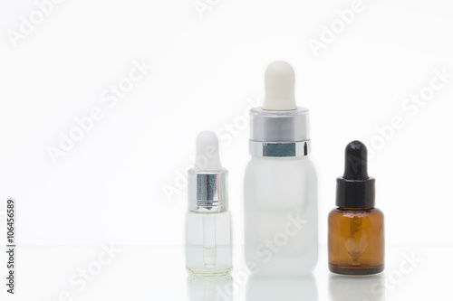 isolated serum bottles
