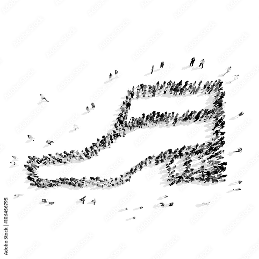 group people shape shoe group people shape shoe