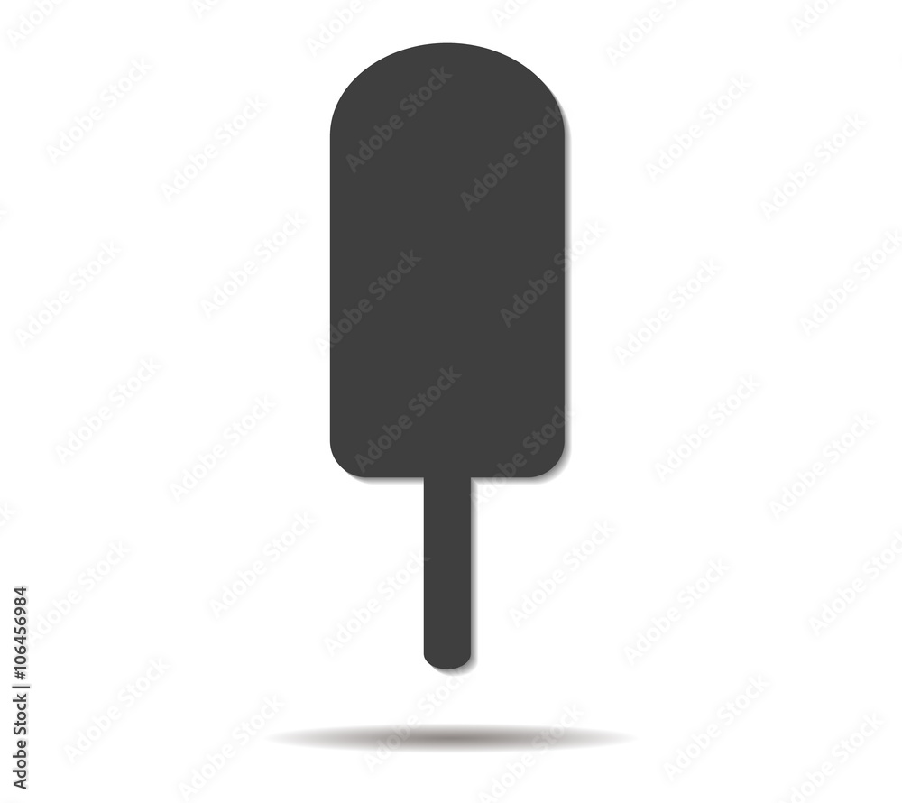 ice cream double shadow icon vector ice cream double shadow icon vector