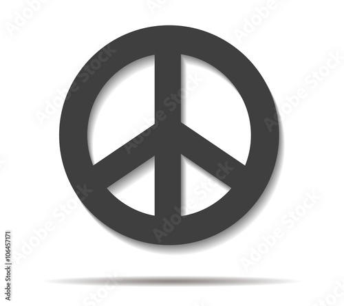 peace double shadow icon vector