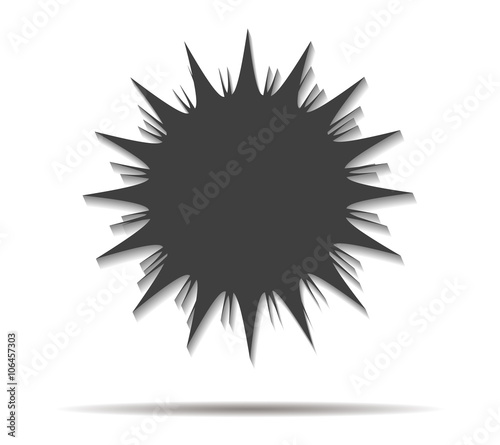 sun double shadow icon vector
