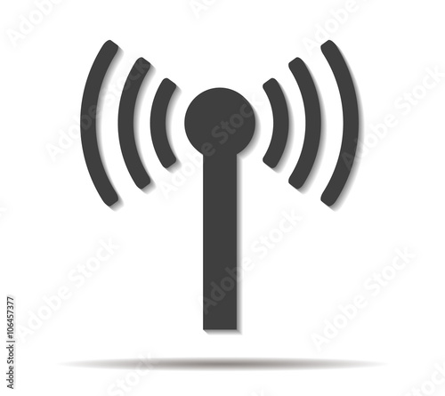 wifi double shadow icon vector