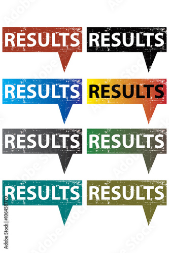 results speech bubble isolated