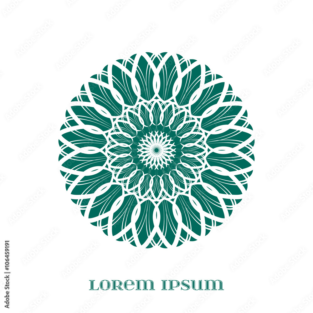 Vector Geometric Green Mandala Vector Geometric Green Mandala
