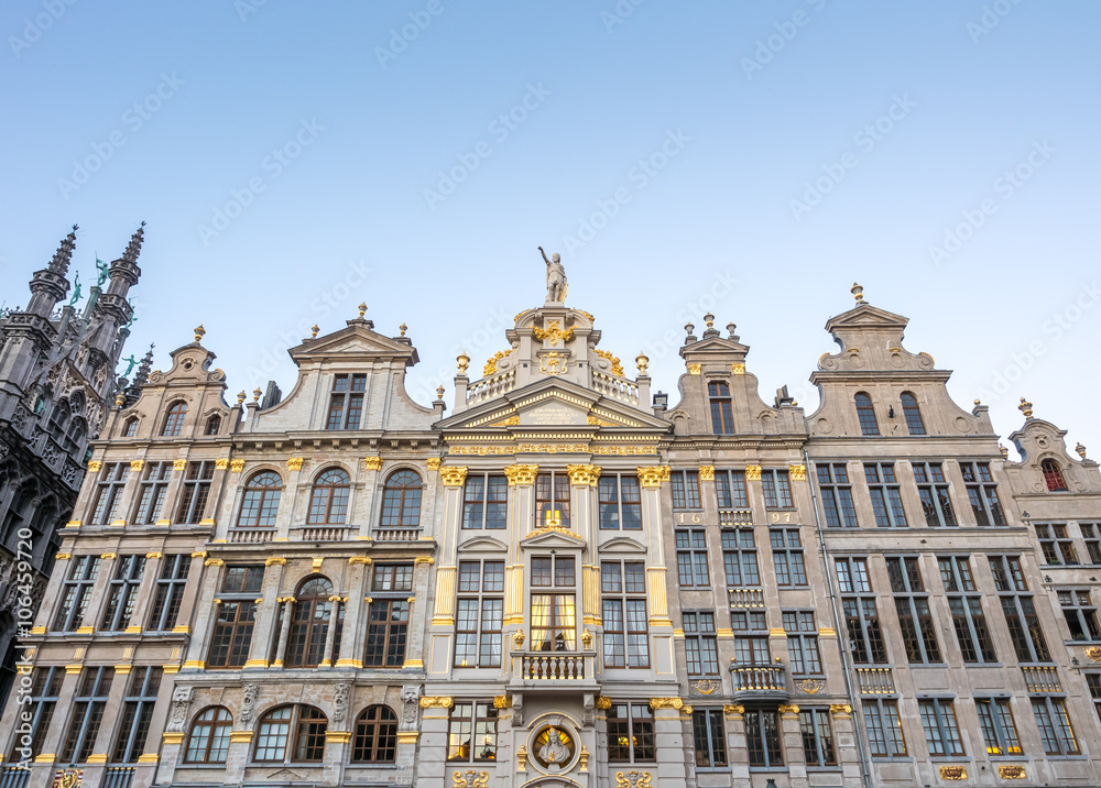 Grand place in Brussels in twilight
