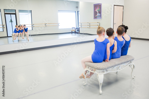 Group of young ballerinas