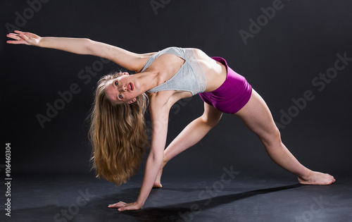 Portrait of teenage dancer in dramatic pose