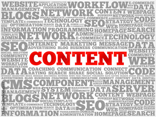 CONTENT word cloud, business concept