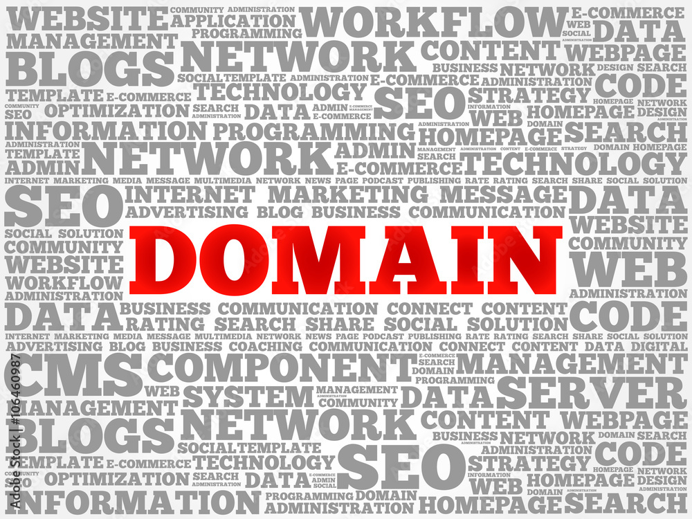 DOMAIN word cloud, business concept DOMAIN word cloud, business concept