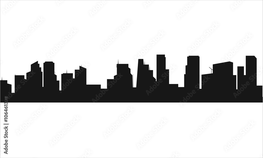 Silhouette of the city flat