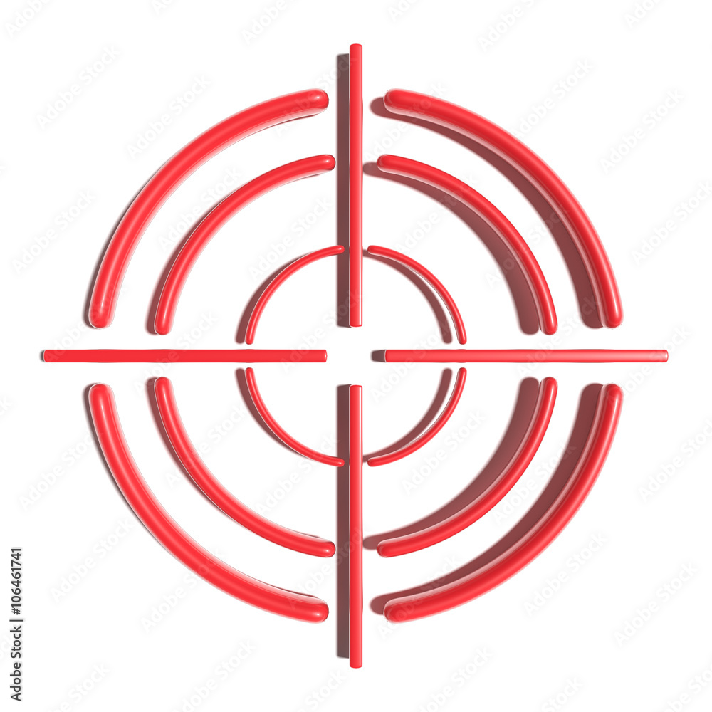 Red sight with shadow Red sight with shadow