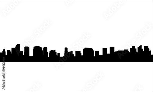 Silhouette of city with black color © wongsalam77