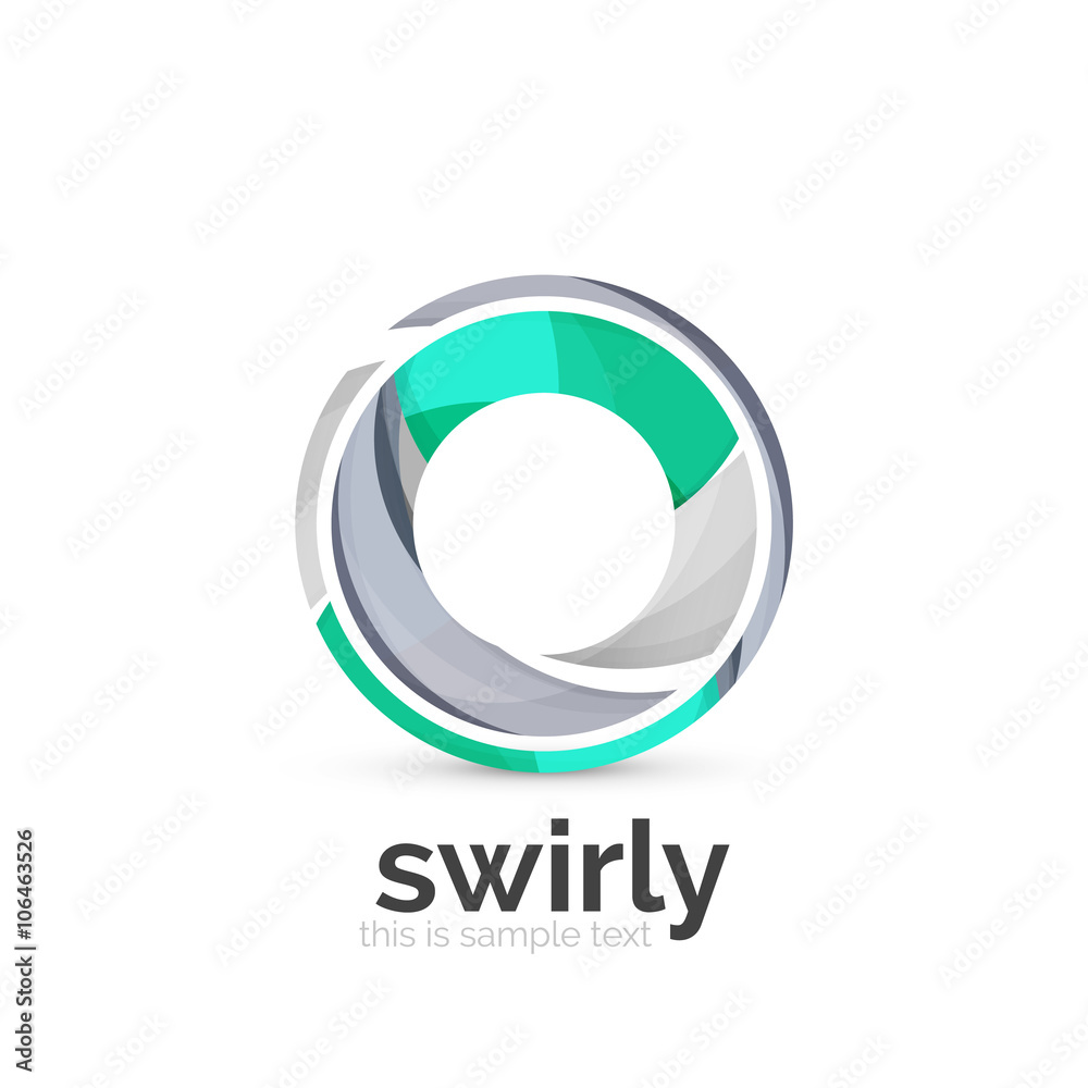 Abstract swirly round logo template Abstract swirly round logo template