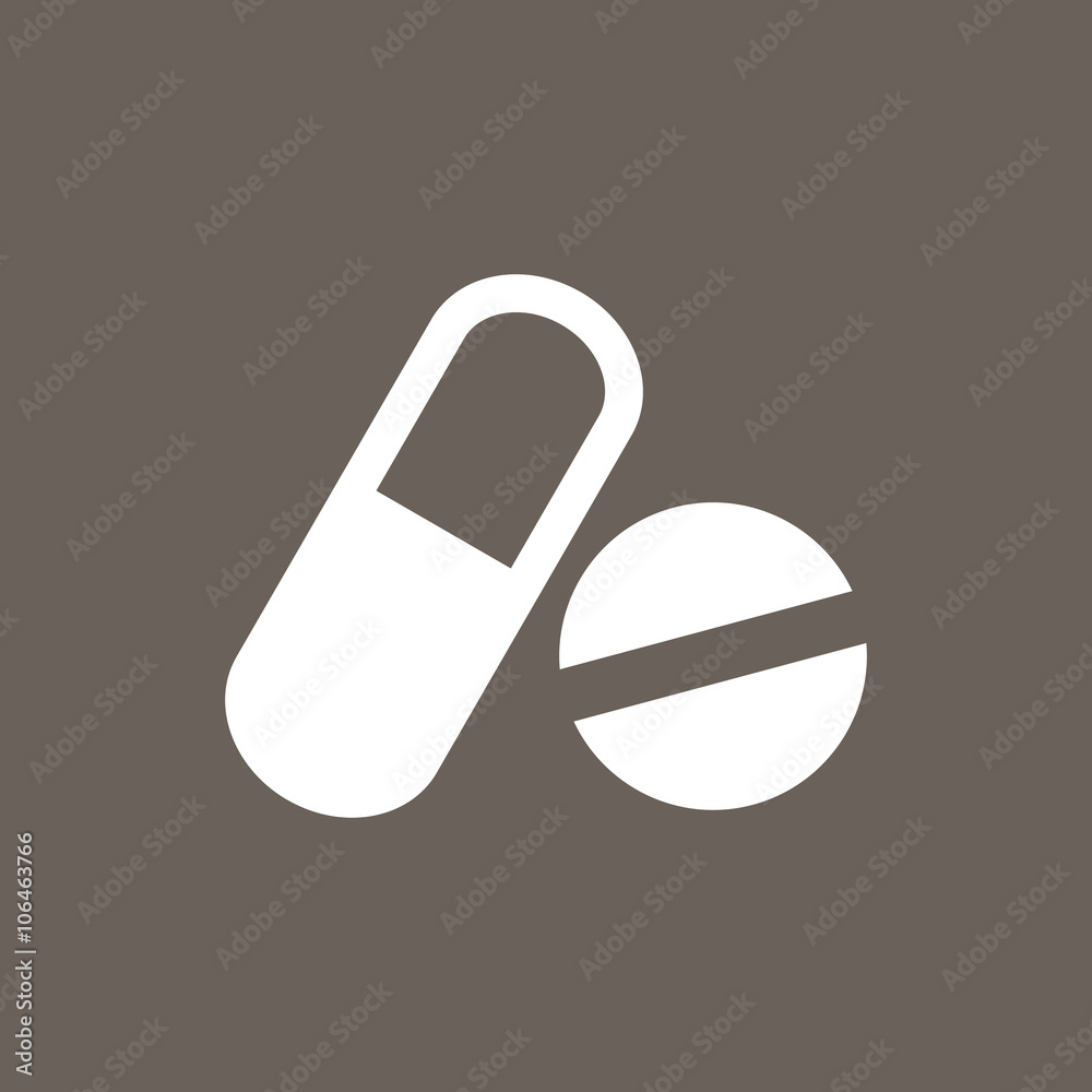Medicine Icon on Dark Gray Color. Eps-10. Medicine Icon on Dark Gray Color. Eps-10.