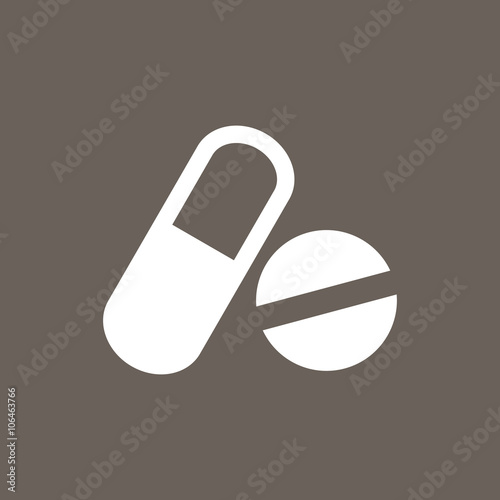Medicine Icon on Dark Gray Color. Eps-10.
