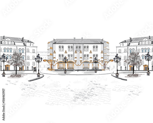 Series of street views in the old city.