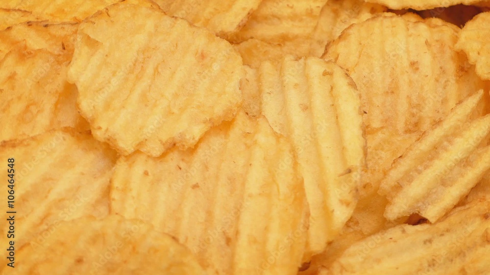 Crinkle-Cut Potato Chips Rotating Crinkle-Cut Potato Chips Rotating