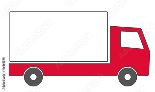LKW rot ohne Dach