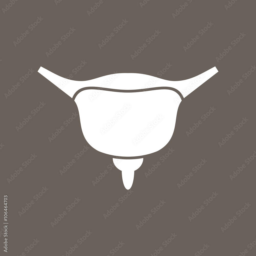 Bladder Icon on Dark Gray Color. Eps-10. Bladder Icon on Dark Gray Color. Eps-10.